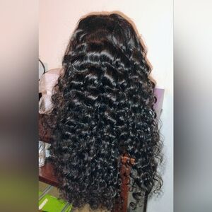 Natural Black Brazilian Deep Wave 24" 360 Lace Wig